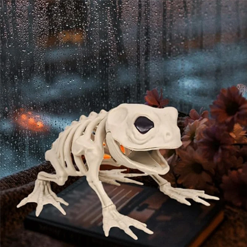 A59E-Skeleton Halloween Decorations - هيكل عظمي حيوانات هيكل عظمي قابل للتعييل مع مفاصل قابلة للتعيين لديكور الهالوين