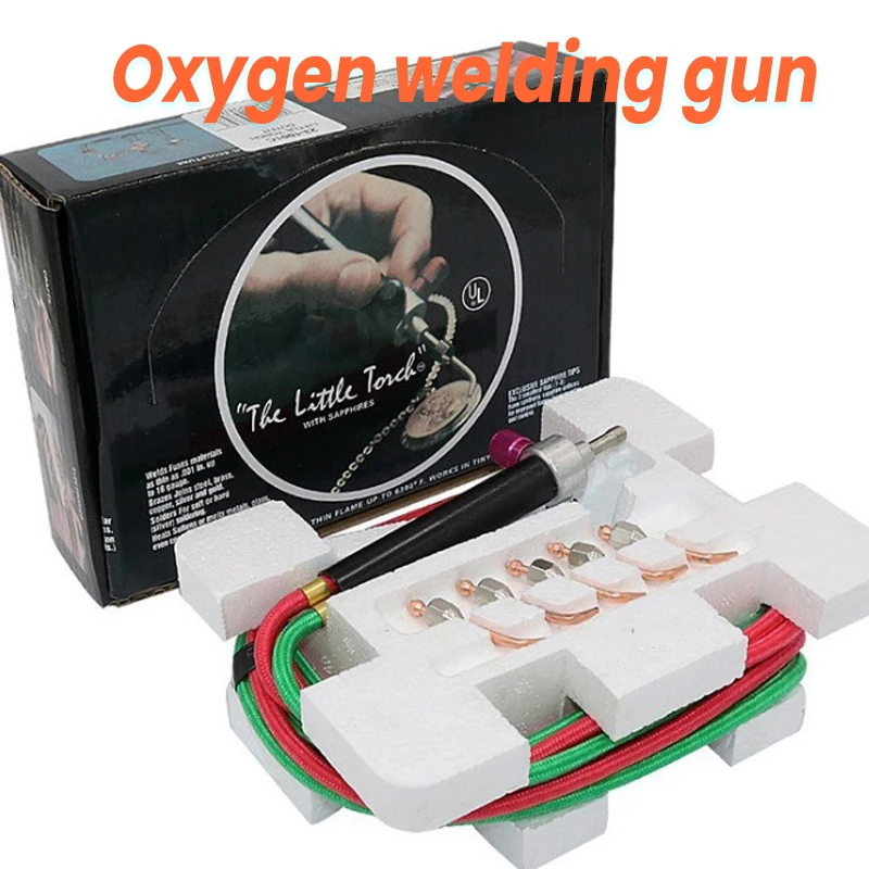 Oxygen Gun Oxygen Welding Gun Welding Soldering Kit Oxygen Acetylene Gun for Metal Mini Gas Welding Kit