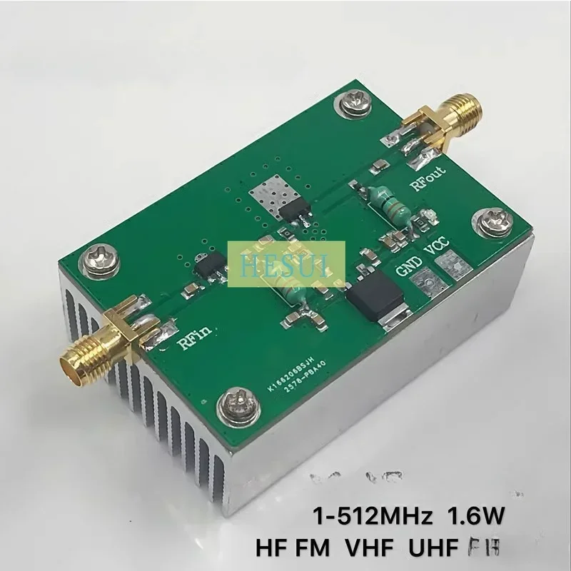 Rf broadband power amplifier 1-512MHz 1.6W HF FM VHF UHF