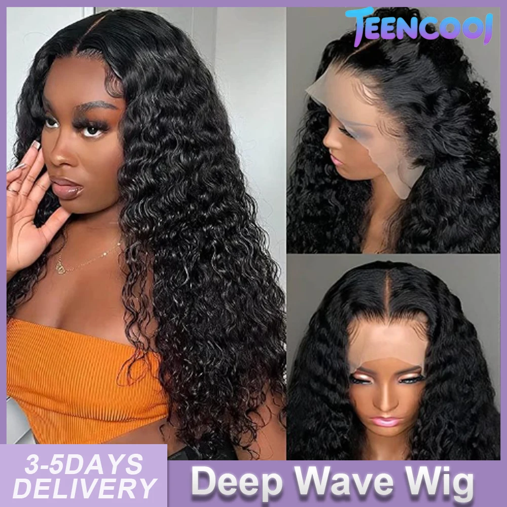 

Парик с глубокой волной 13x4 13x6 HD Lace Frontal, прозрачный парик 360 Lace Front, 40 дюймов, бразильские кудрявые парики из натуральных волос, плотность 180%