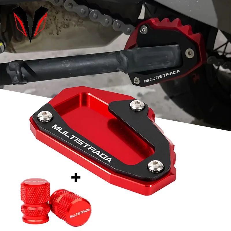 

For Ducati Multistrada 950 1100 1200 1260 1200S 1260S V4S V2 Rally Motorcycle Accessories Kickstand Foot Side Stand Enlarger Pad