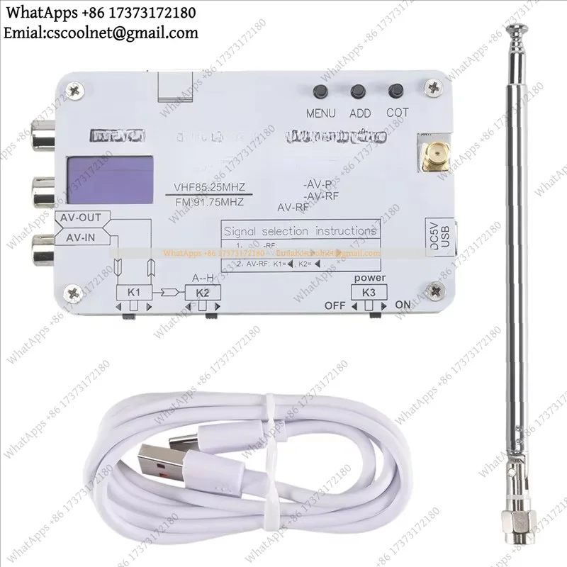 Analog TV Signal Transmitter With OLED Display For Global TVs