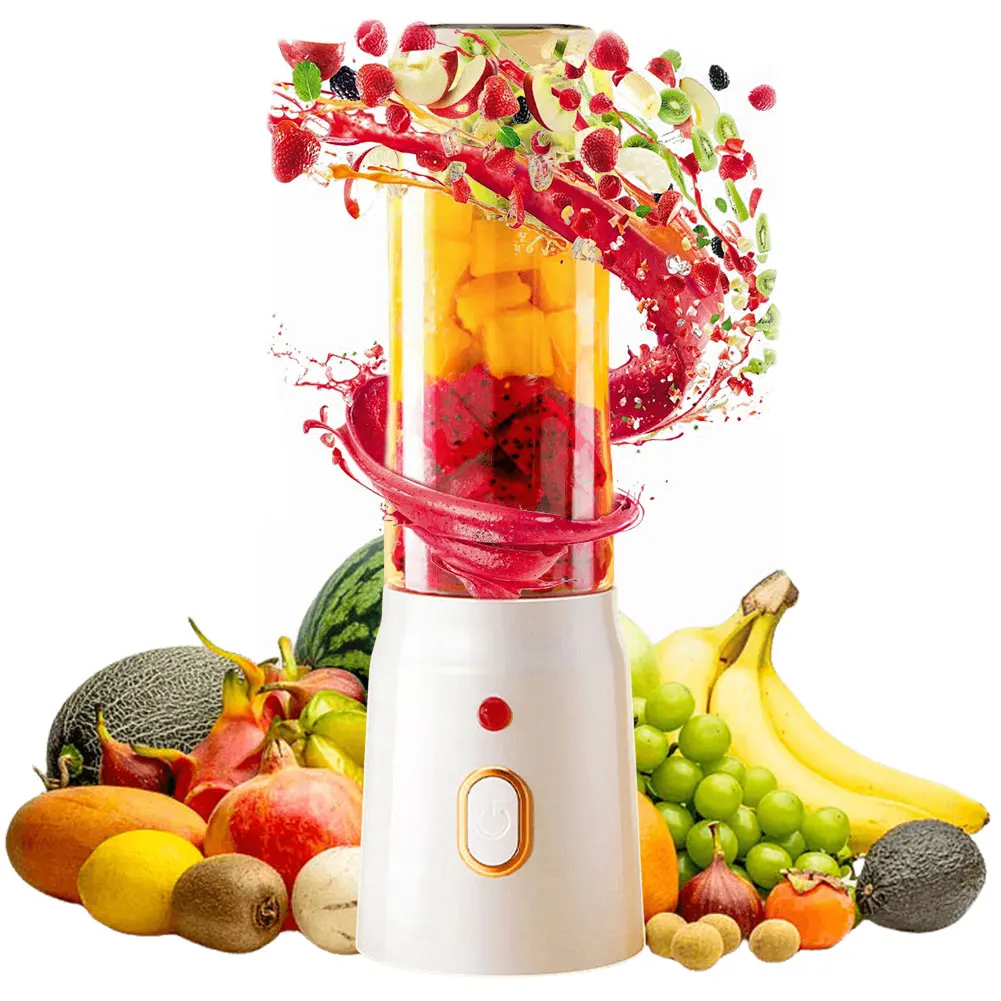 450ml Portable Wireless Blender Rechargeable Electric Fruit Juicer Machine 10 Blades for Juices Shakes Smoothies and Baby Food