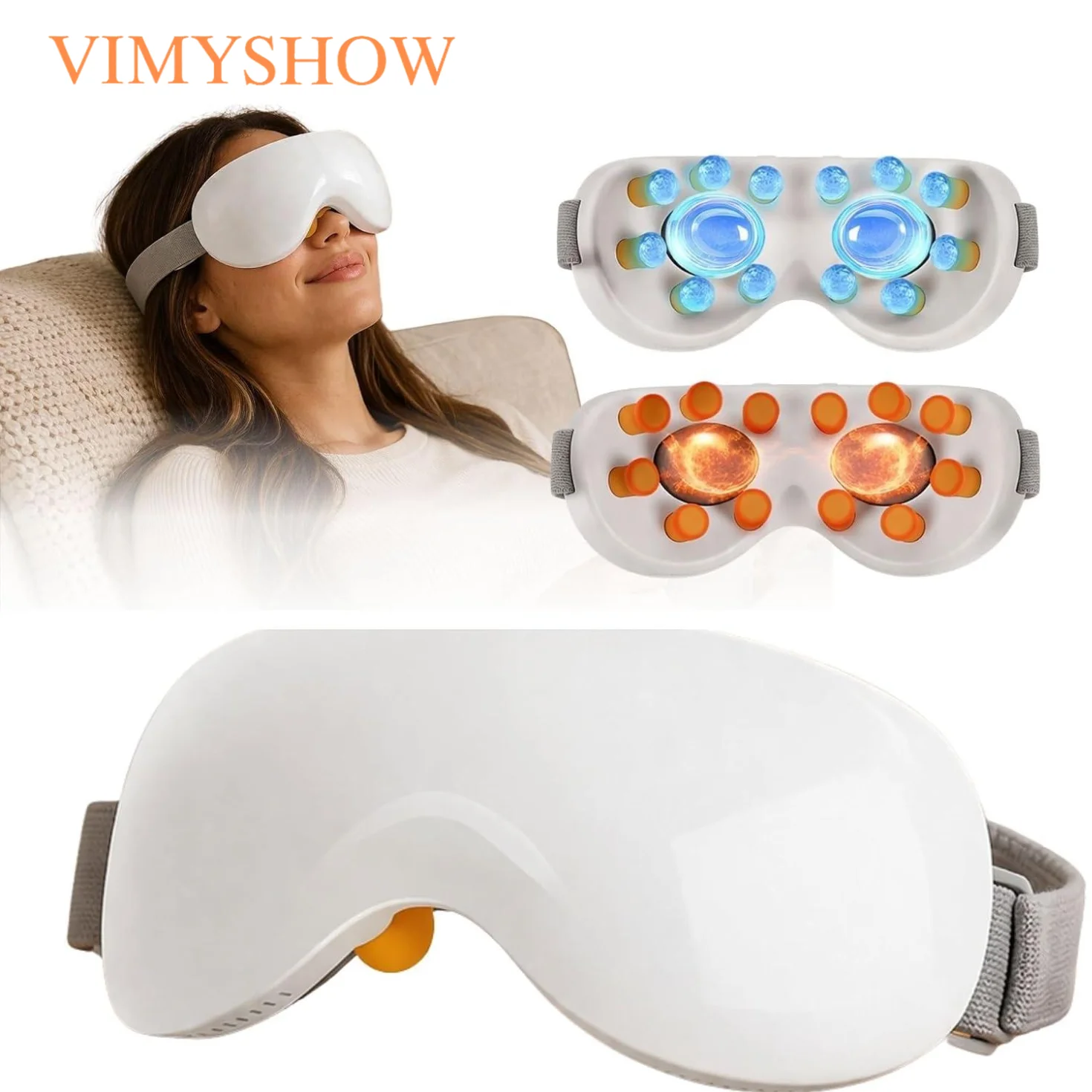 Smart Eye Massager Point Deep Massage Eye Mask Soothing Vibration Eye Care Device with Cooling Function for Eye Strain Puffiness