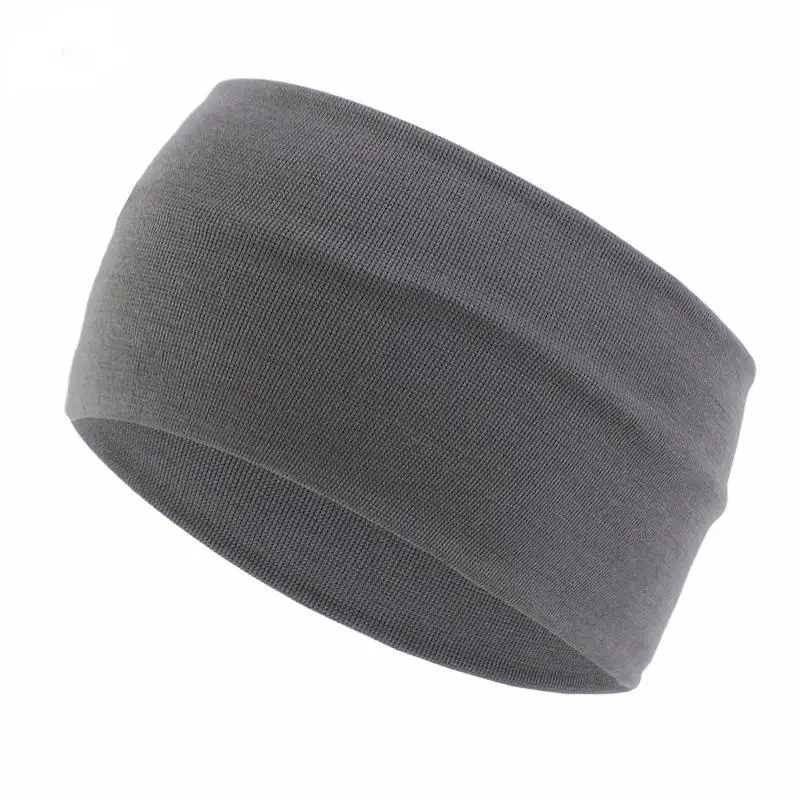 Solid Color Wide Exercise Yoga Elastic Headband For Men And Women sport hair band