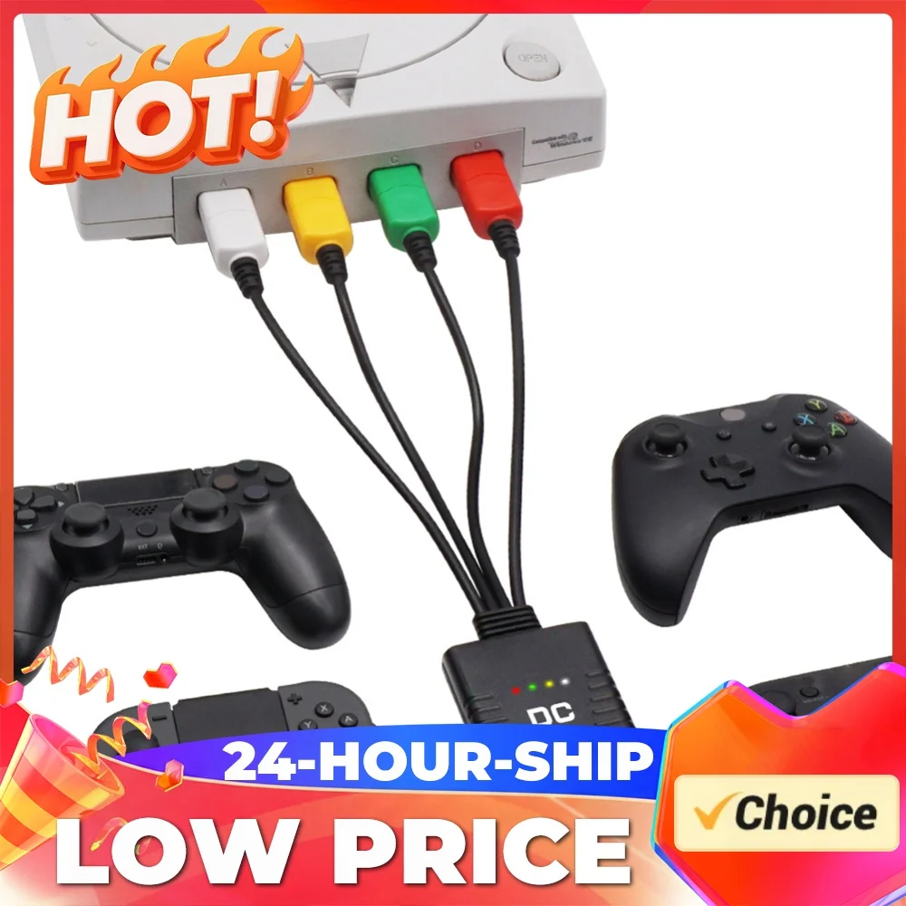 BlueRetro Gamepad Wireless Adapter Low Latency Bluetooth-Compatible Controllers Adapter Controller Converter for PS3/PS4 Console
