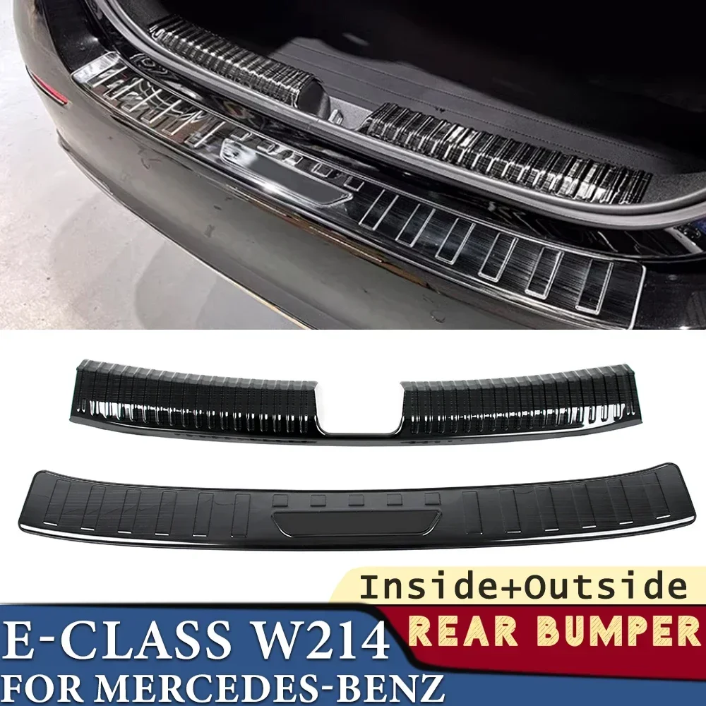 Trunk Bumper for Mercedes-Benz E-Class Sport W214 2024 Car Accessories Stainless Rear Fender Protector Cover Sticker Decoration