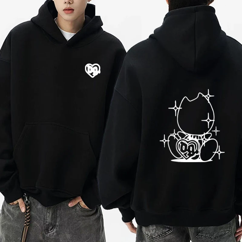 

Rapper Bladee Drain Gang Double Sided Printed Hoodie Men women Casual Oversized Sweatshirt Streetwear Fashion Vintage pullovers