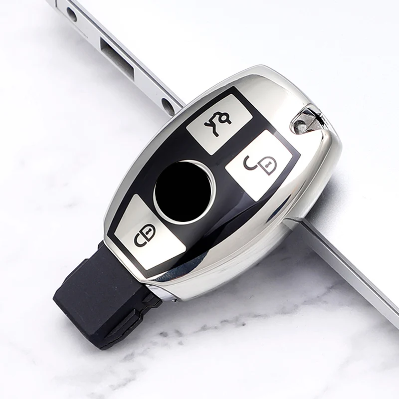 TPU Chìa Khóa Xe Ô Tô Bao Vỏ Fob Móc Khóa Dành Cho Xe Mercedes Benz C E S G Class GLA CLA GLK GLC CLS W204 W463 W176 W251 W205 AMG