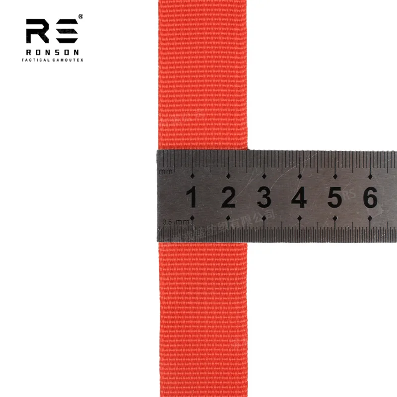 25MM breedte nylon band Chinese fabriek directe verkoop Duurzaam gebruik voor bagage en tactische uitrusting Riem geweven hulp redding rood