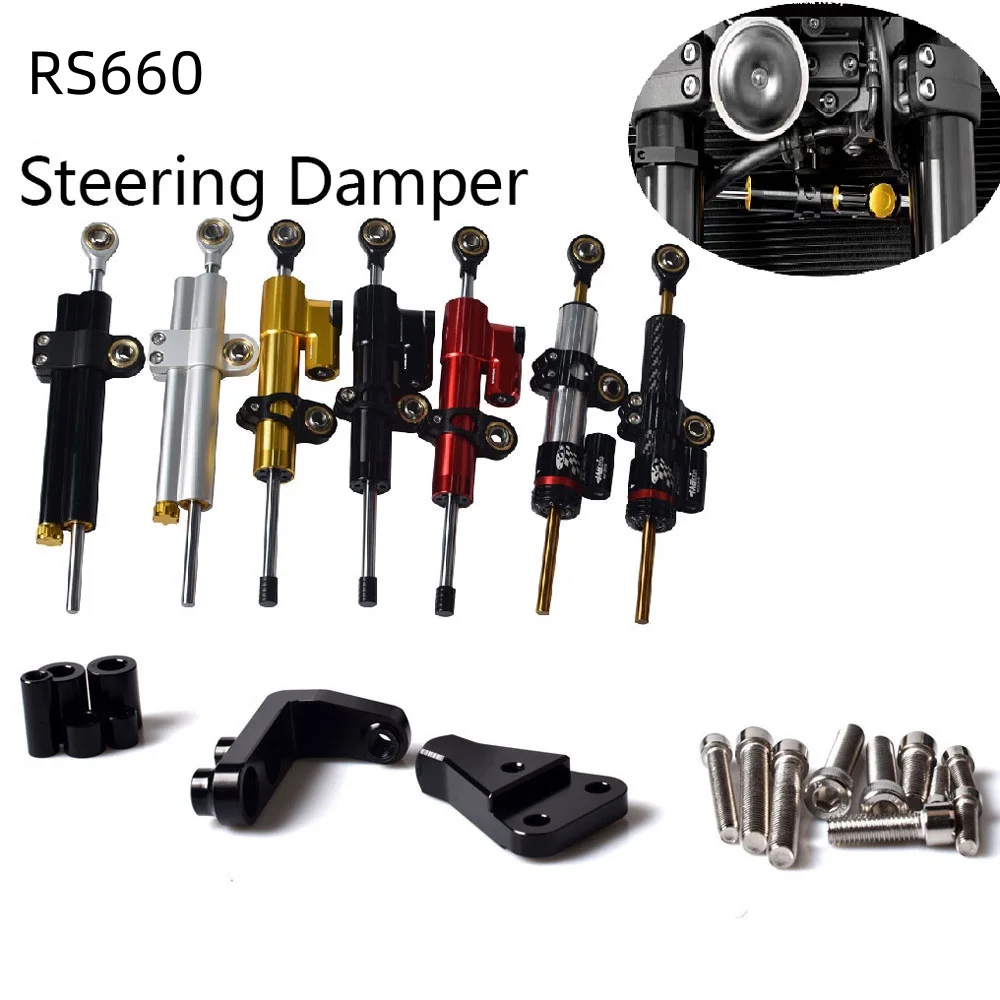 

For Aprilia RS660 2021-2025 Steering Damper Bracket Motorcycle Directional Stabilizer Mount Accessories