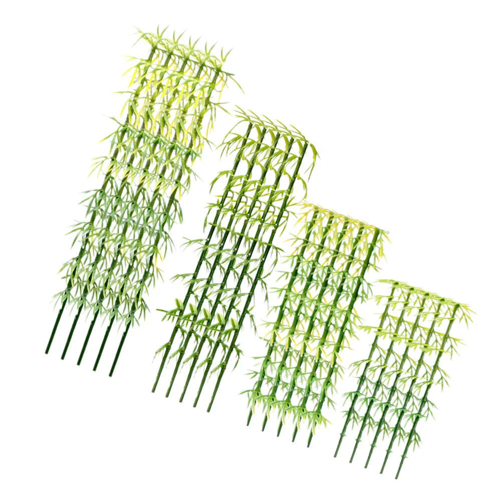 

20 Pcs Artificial Bamboo Model Mini Decor Toy Vivid Realistic ABS Plastic Tree Miniature Fake Bamboo Plants Lifelike