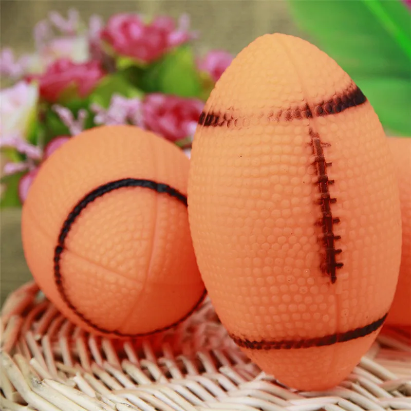 1 Piece of Pet Dog Toys Voice Chew Toy Dog Puppy Football Dog Toys Football Dog Ball Training Dog Supplies Pet Supplies Rugby