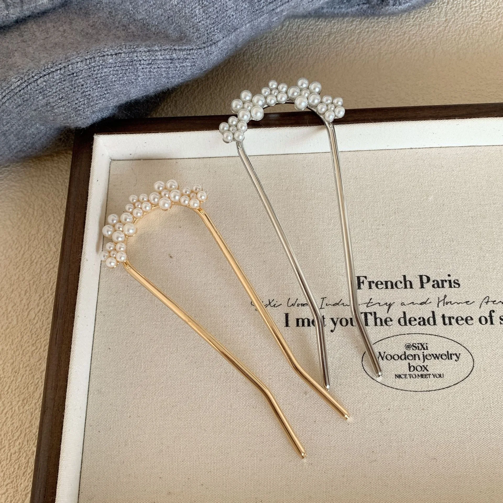 شوكة شعر أنيقة على شكل حرف U للنساء، عصا شعر بشرابة لؤلؤية، مشبك شعر على شكل فراشة، إكسسوار شعر فتاة عصرية، أغطية رأس ستايلين