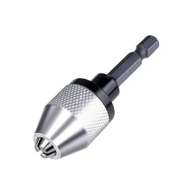 Electric Grinding Accessories Three Jaw Conversion Chuck 0.3-6.5mm Hexagonal Handle Rear Push Chuck Twist Drill Chuck Dropship