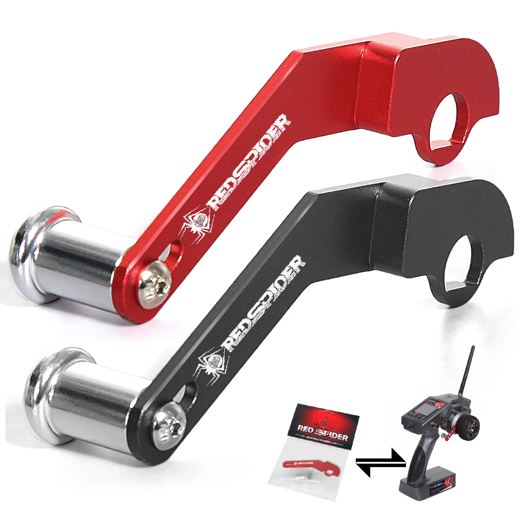 1Set CNC Aluminum Alloy Metal One Handed Remote Control for RC Car Ledi RC6GS RC4GS Remote Control Upgrade