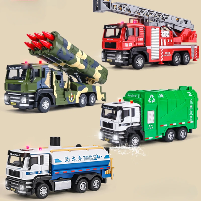 1/50 Scale Alloy Engineering Vehicle Model for Children‘s Eletric Car Toys Diecast Engineering Set Dump Excavator Toys Boys Gift