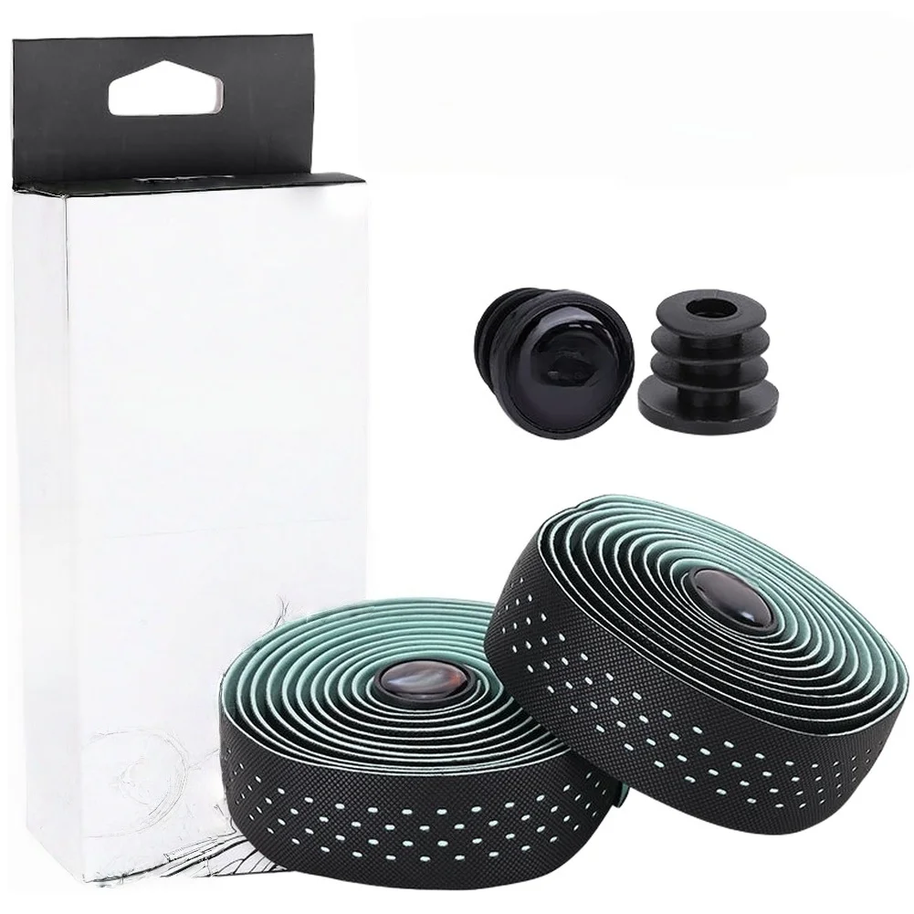 Double Layer PU Road Bike Handlebar Tape Non Slip Shock Absorbing Sweatproof Bike Grip Comfortable Handlebar Bicycle Accessories