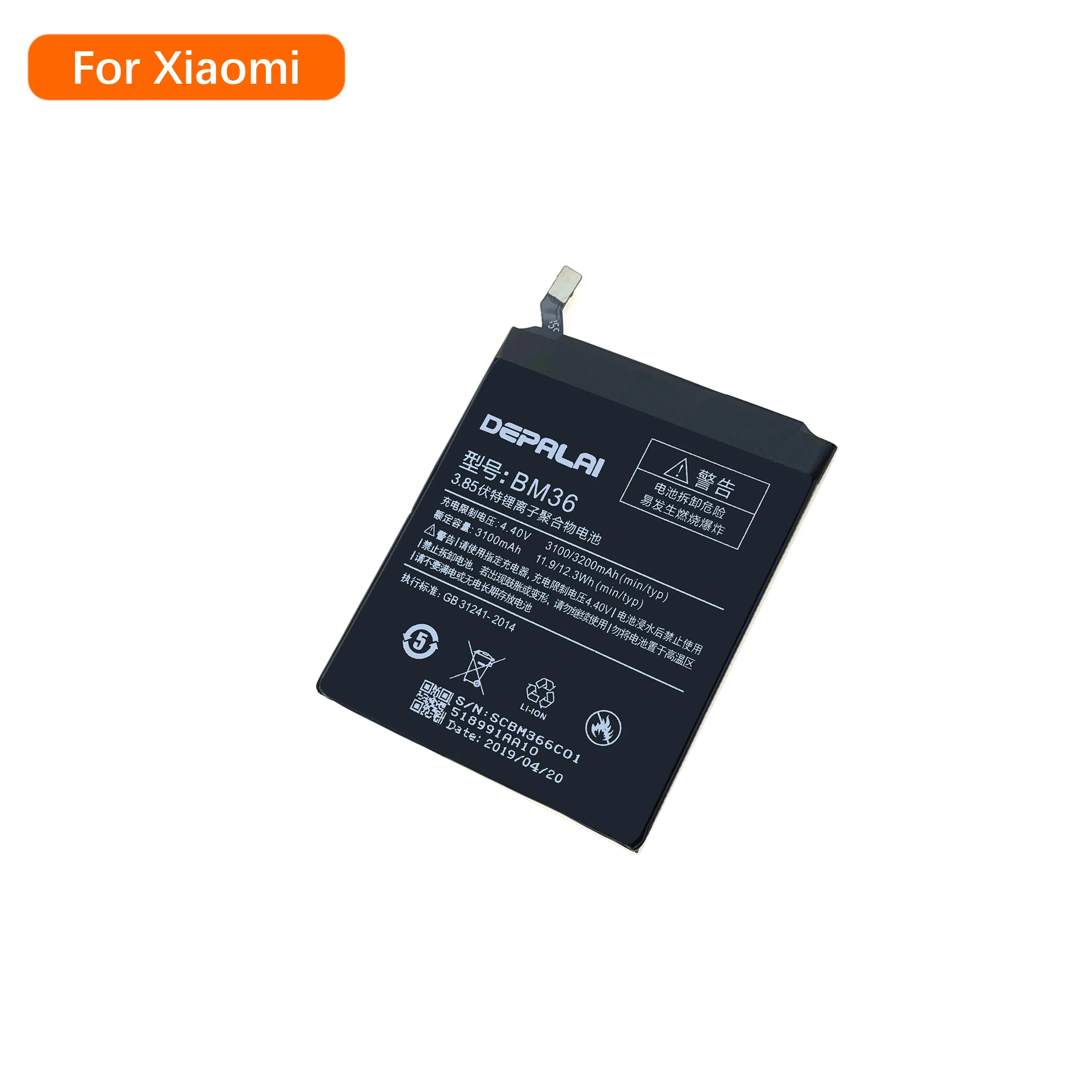 For Xiaomi 5 Mi 5s 5sPlus Mi 6 5c 5X A1 A2 6X Replacement Battery BM22 BM36 BM37 BM39 BN20 BN31 BN36 Phone Batteries