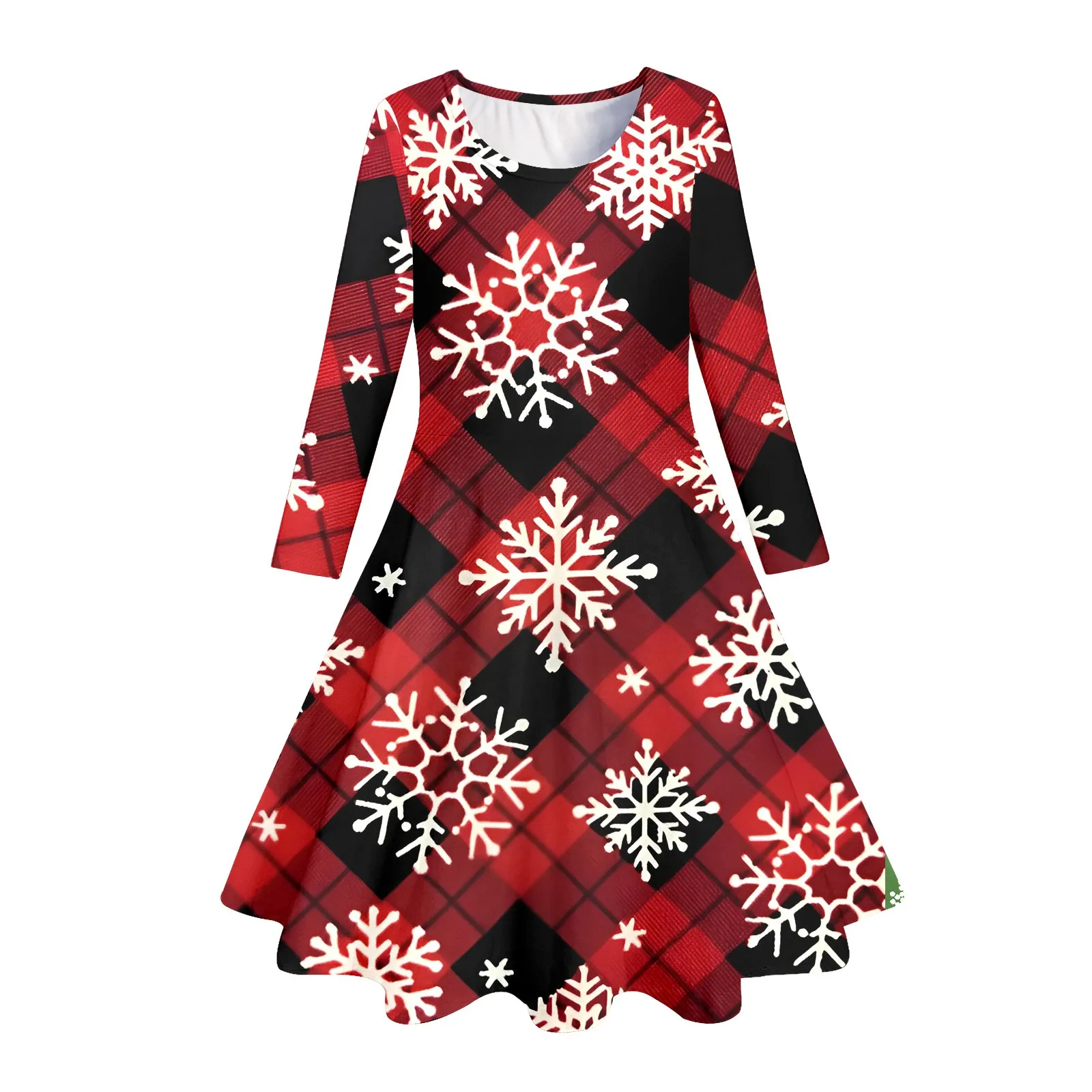 Girls Princess Dress Santa Claus Xmas Cartoon Print Children Party Clothes Christmas Birthday New Year Baby Kids Casual Dresses