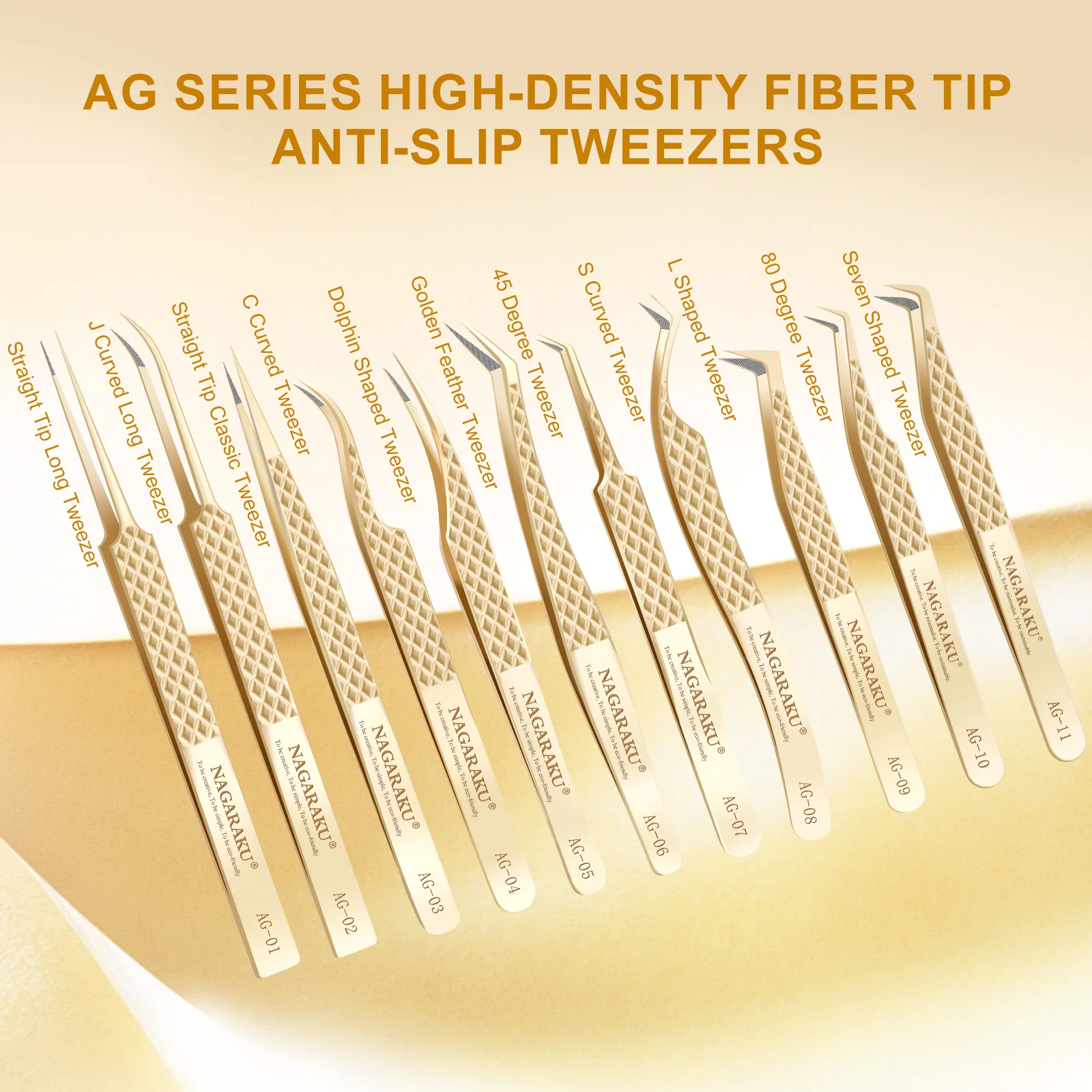 NAGARAKU 속눈썹 연장용 정밀 섬유 팁 핀셋 전문 속눈썹 핀셋 정전기 방지 스트레이트