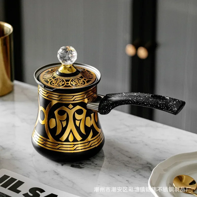 Vintage water bottles Multi purpose coffee pot water bottle Stainless steel milk cup water bottle hanging ear latte coffee maker