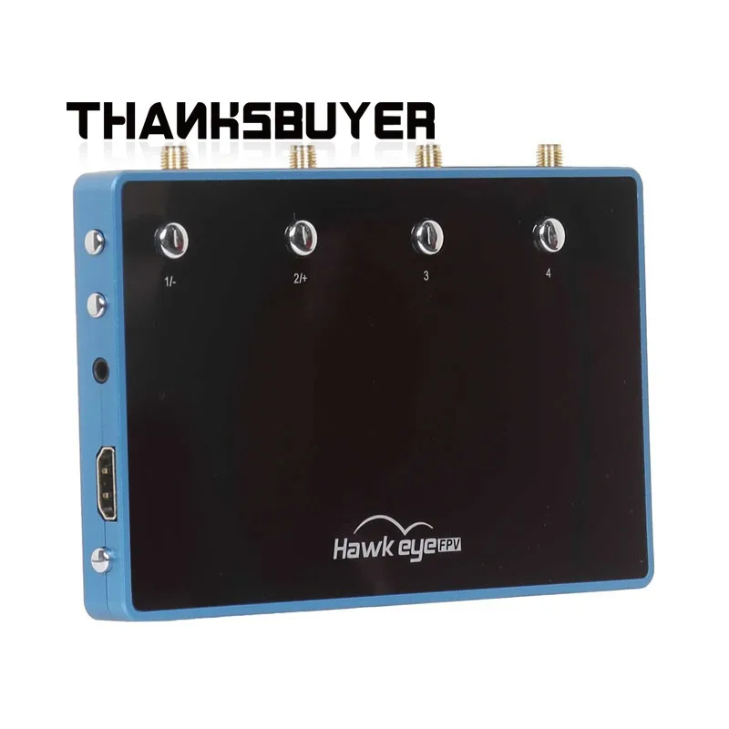 Hawk Eye 4-Channel Receiving FPV Monitor Distribution Display HDMI-compatible TV Dual Output 5.8G for Racing Drones