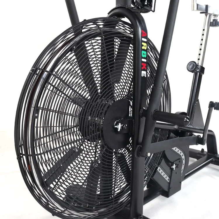 Cyclette bicicletta fissa per ciclismo Indoor Air Bike verticale con sistema di resistenza all'aria illimitato per allenamento Cardio a casa