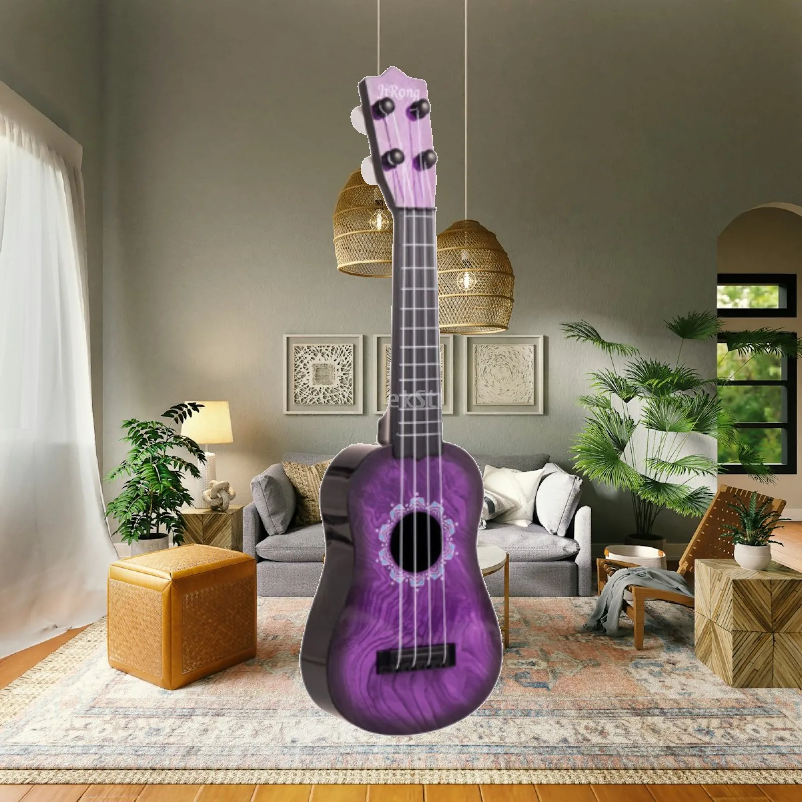 Kids Ukulele Early Education Toy Small Guitar for Aged 3+ Beginner Gift