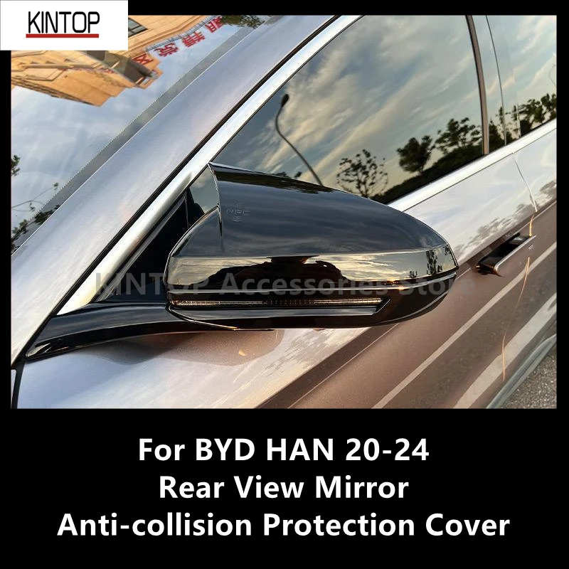 

For BYD HAN 20-24 ABS Carbon Fiber Pattern Rear View Mirror Cover Protective Shell,Car Modification Accessories Refit