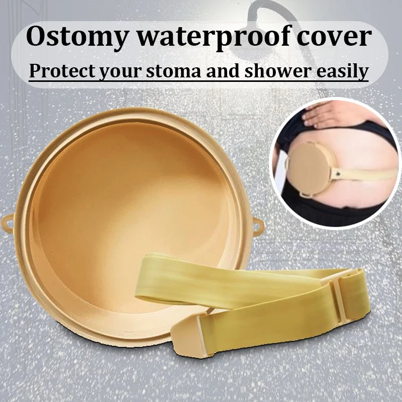 Ostomy Waterproof Protection Cover Stoma Bath Cover Shower Guard Assistance Adjustable Waist Belt Stoma Care