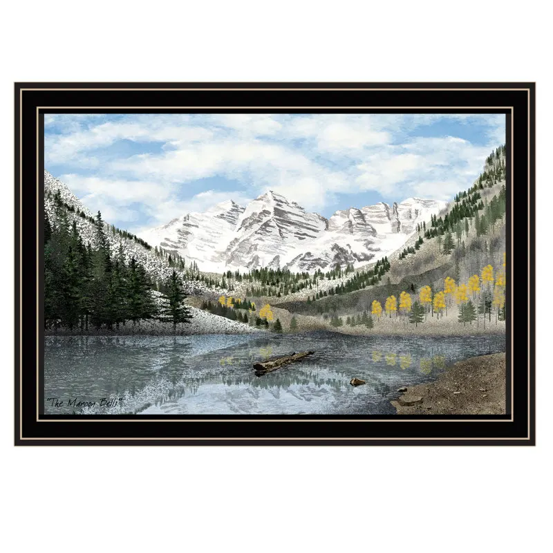 

Trendy Decor 4U The Maroon Bells Black Framed Wall Art for Living Room, Bedroom Wall Art Print for Home Decor by Billy Jacobs