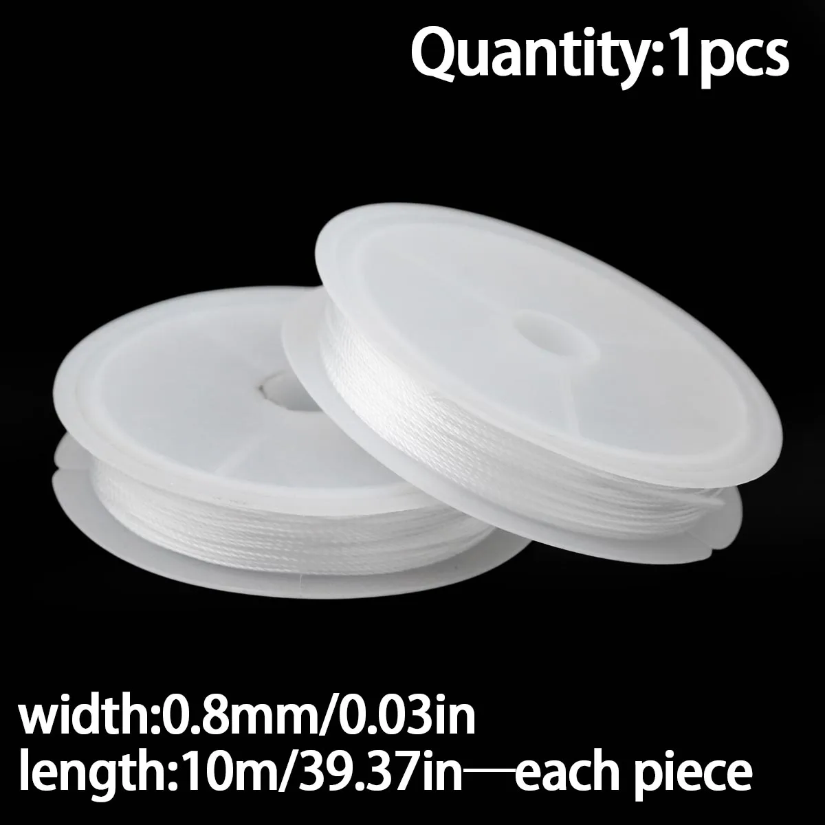 0.2-1.0mm White Non-Stretch Beading Cord, DIY Thread