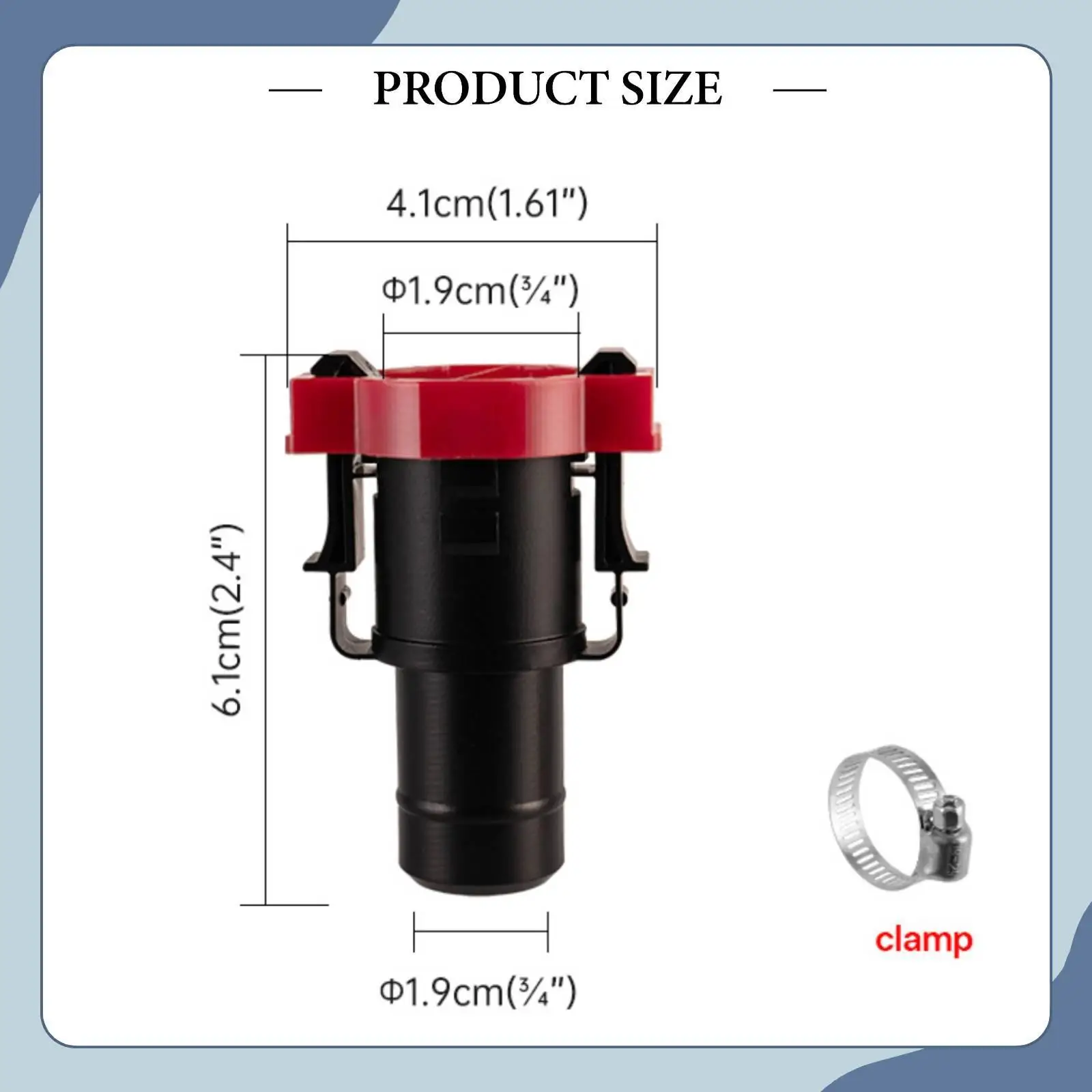 Quick Coupling Garden Hose Adapter Plastic Hose Fitting Easy Install Tight Spaces for Boat Freshwater Lines