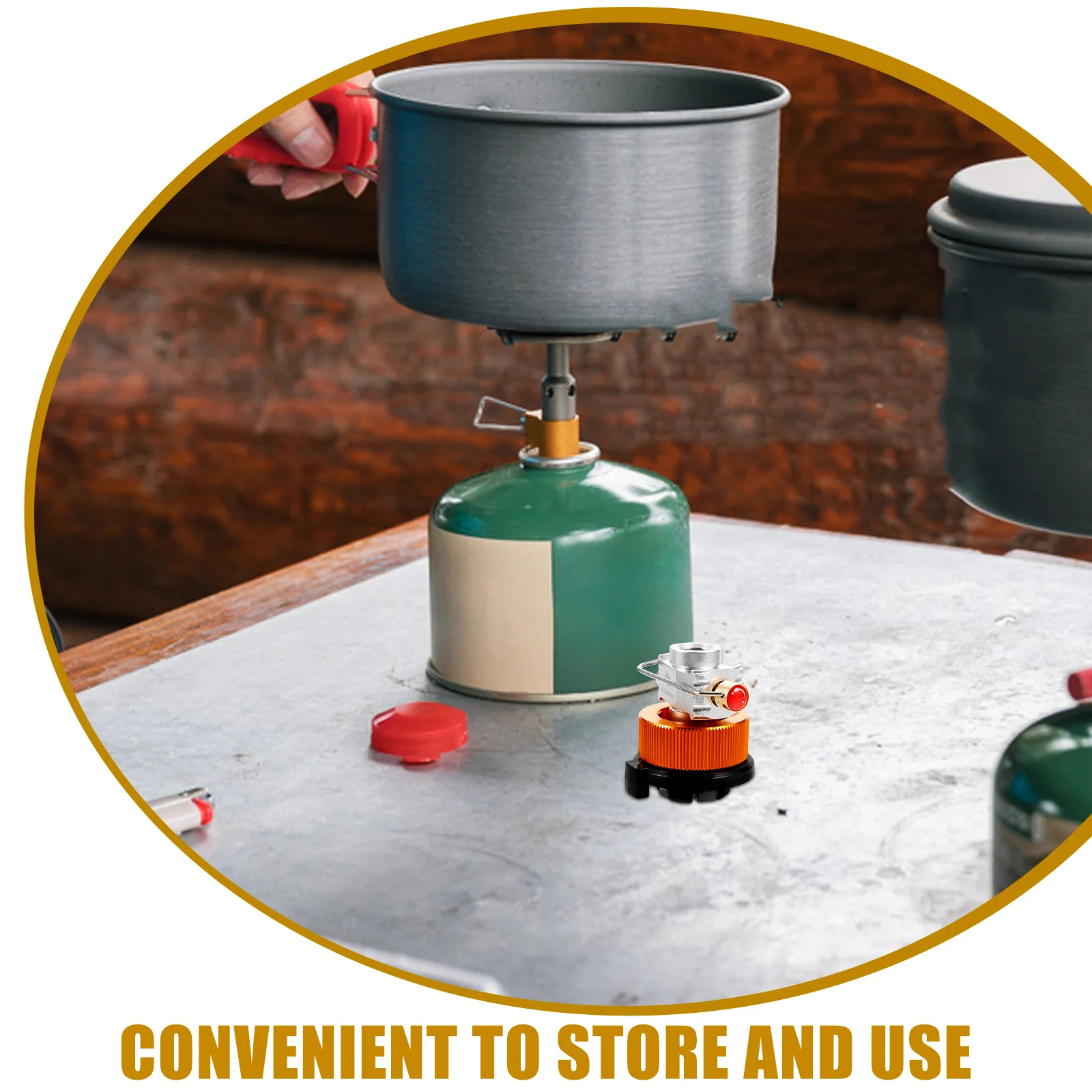 

Small Propane Adapter Portable Steel Gas Tank Converter Outdoor Furnace Camping Supply Connector Gas Tank Converter