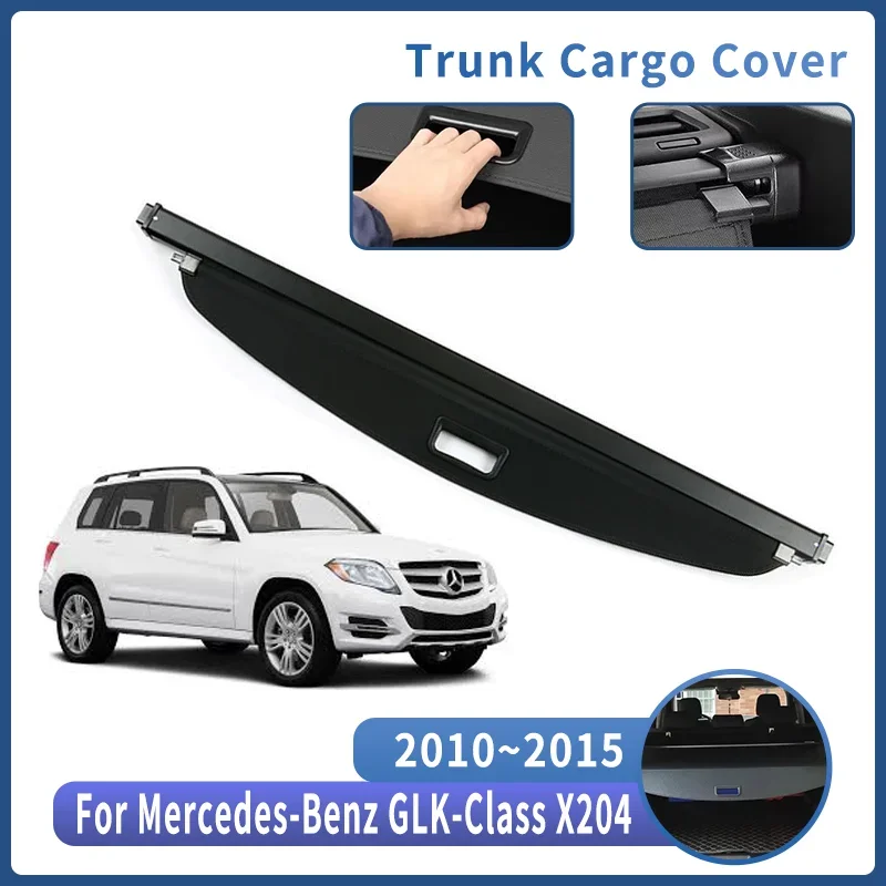 

Car Trunk Bracket For Mercedes-Benz GLK-Class X204 2010~2015 Rear Trunk Cargo Cover Retractable Curtain Partition Accessories