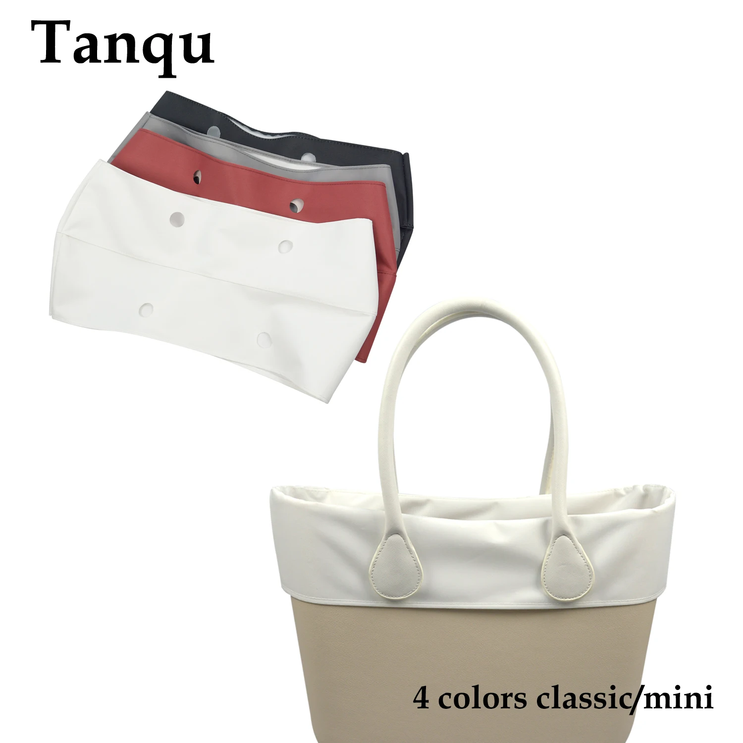 TANQU New Standard Mini Solid Color Microfiber Fabric Trim Decoration For Obag Handbag O Bag Classic Mini