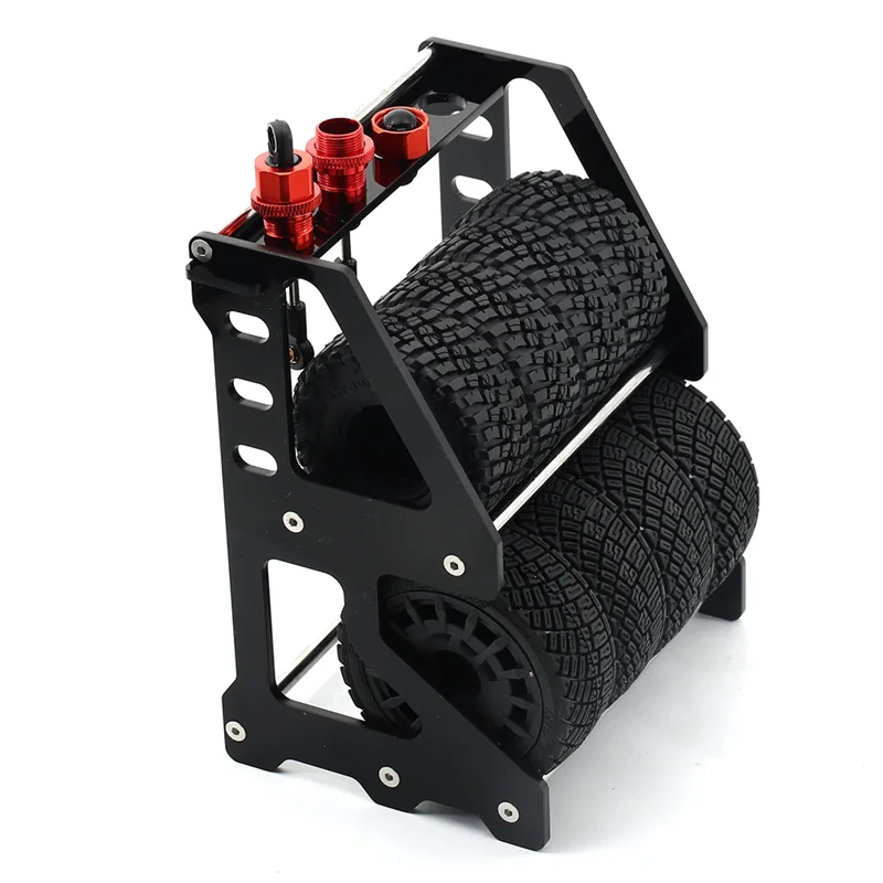 AS96-RC Wheel Rack RC Wheel Tyre Storage Shelf RC Metal Wheel Rim Tire Storage Rack For 1/10 1/12 Vehicles Model Crawler Car