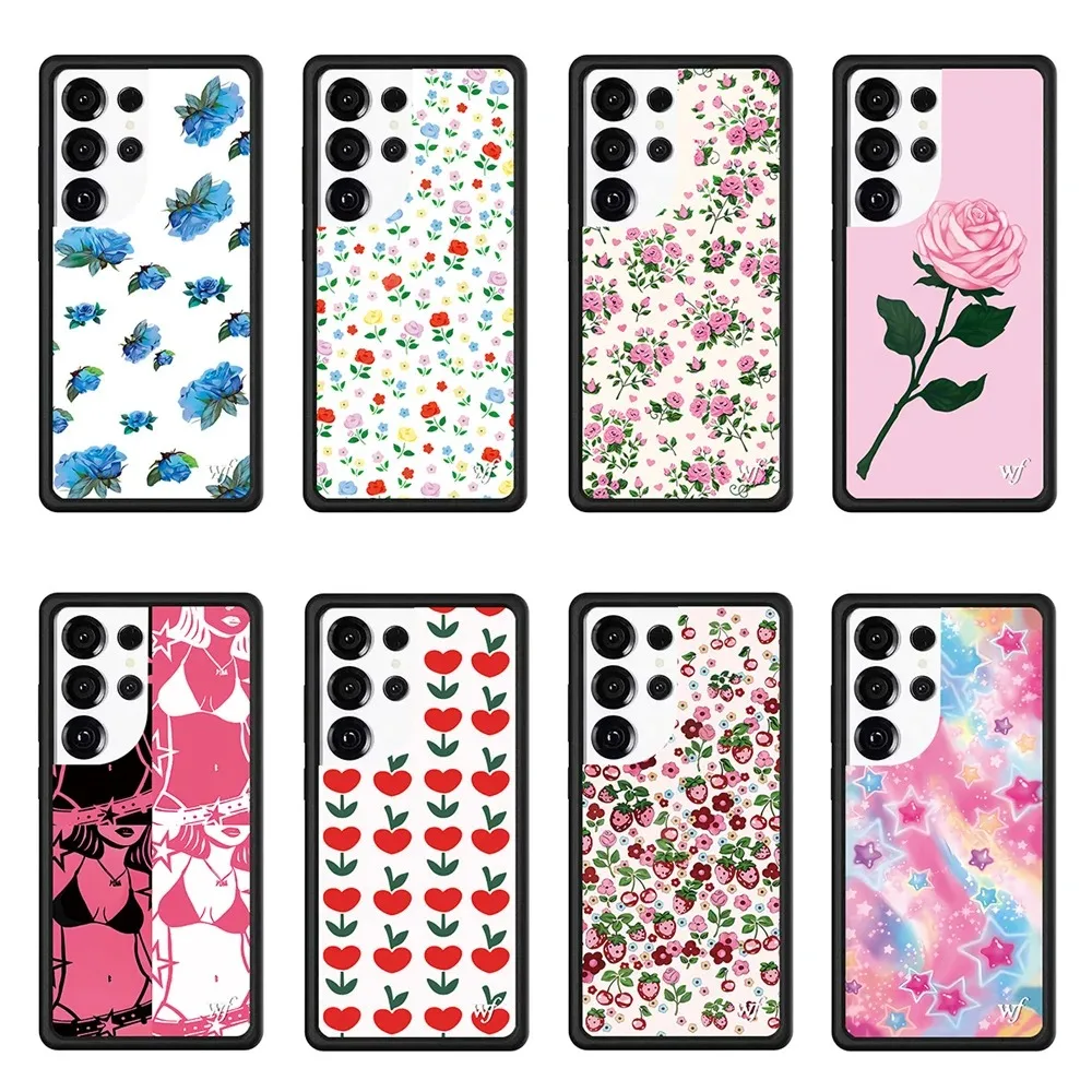 Wildflower bloom Rose flower Ins Fashion Phone Case For Samsung S23 S24 S25 S26 Ultra Cartoon star WF Cover ﻿﻿﻿﻿﻿﻿﻿﻿﻿﻿﻿﻿﻿﻿﻿﻿﻿﻿﻿﻿