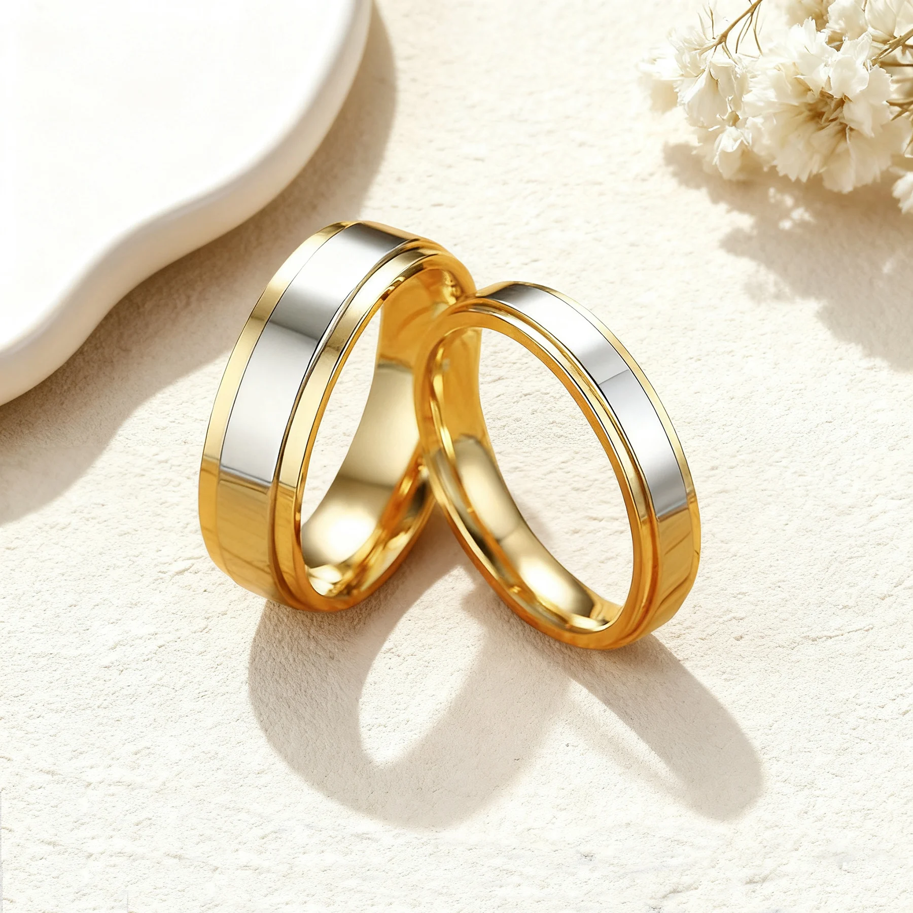 4mm 6mm Width Simple Classic Stainless Steel Couple Ring For Men Women Fashion Romantic Commemorative Jewelry Gifts For Lovers