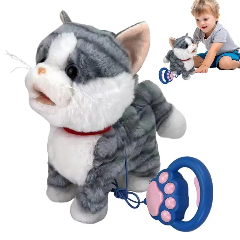 

Walking Cat Toy for Kids Funny Electric Interactive Cat Plush Toy Stuffed Cat Plush Unique Plush Stuffed Animals Stuffed Animal