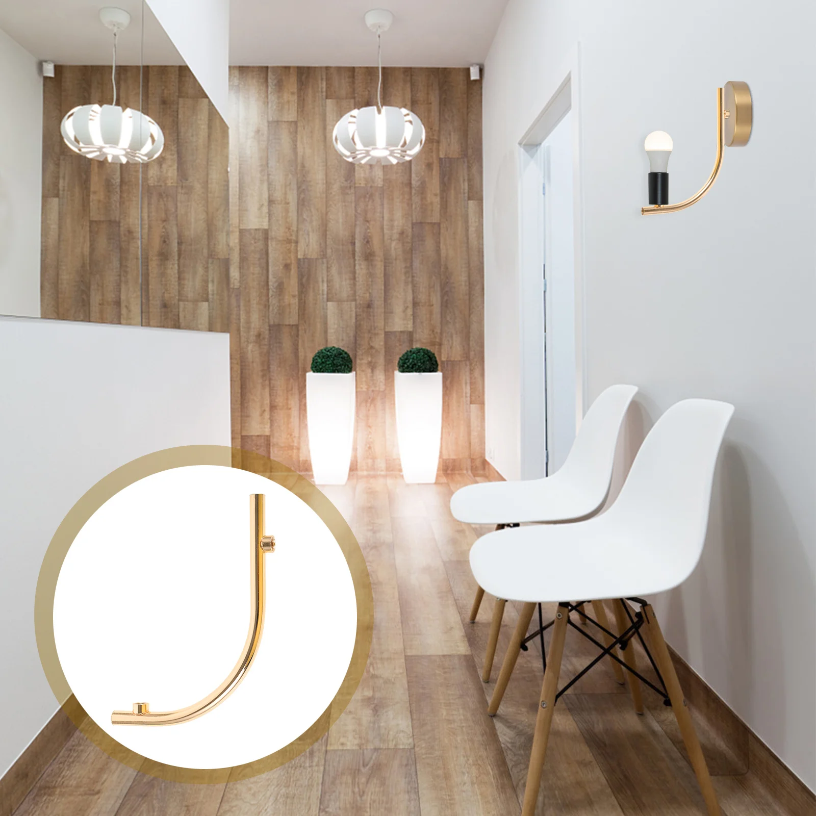 قطع غيار جذع المصباح الملولب المنحني لمصابيح الطاولة DIY تصميم عملي وموثوق، نسيج طويل الأمد #1