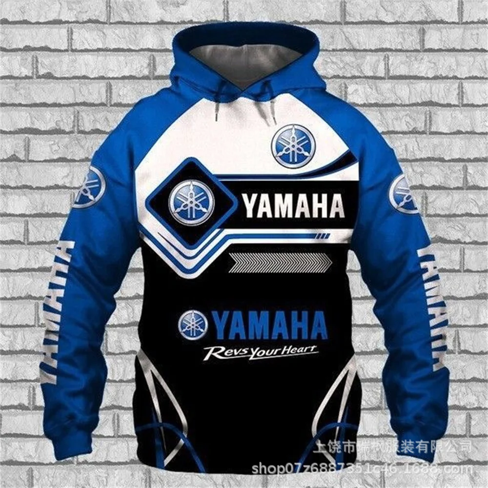 2025 جديد ياماها دراجة نارية ثلاثية الأبعاد مطبوعة هوديي موضة الرجال في الهواء الطلق ركوب على الطرق الوعرة الرياضة بدلة سباق البلوز #6