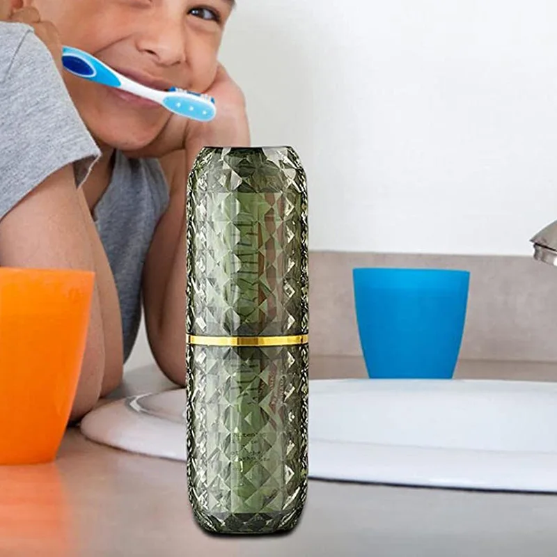 Portable Toothbrush Storage Case Toothpaste Holder Box Organizer Household Storage Cup For Outdoor Travel Bathroom Accessories