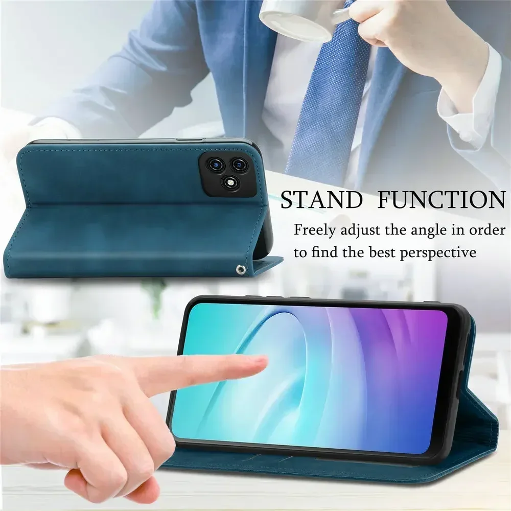 Black View A96 A95 A85 A55 Pro A200 Flip Case Leather Smooth Book Capa for Blackview A53 A52 Wallet Skin A90 A70 A80 A 55 Cover