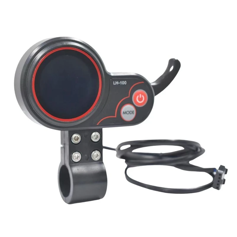 LH100 LCD Display Dashboard 24V-60V Throttle Meter for Electric Scooter/Ebike Speedometer(SM Plug 5PIN)-AT48