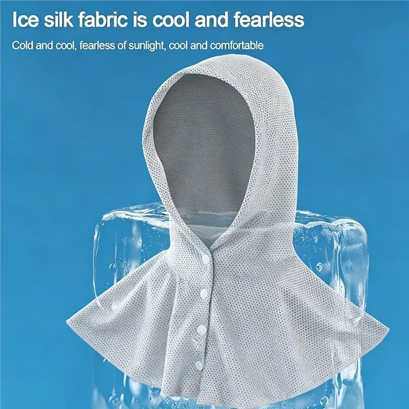 TEXU Quick-Dry Mesh Hooded Cape-Cooling, Breathable, UV-Protective Outdoor Clothing, Cloak Portable Sun-Protection Cover-Up