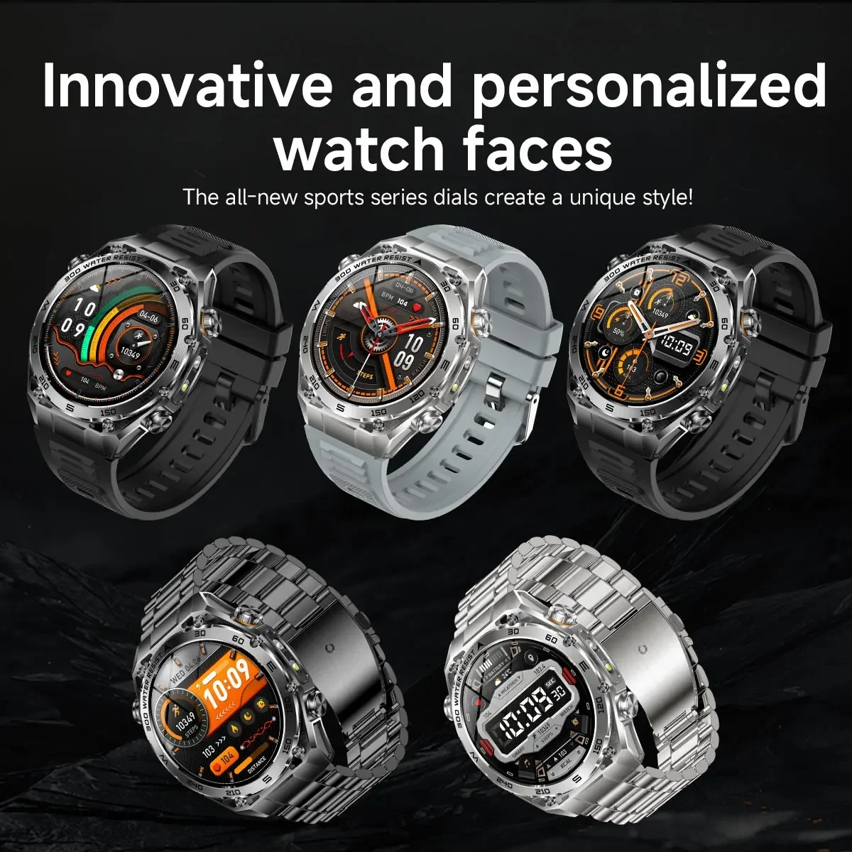 2026 Neue VWAR Ultimate Rugged Smartwatch IP68 Wasserdicht 1000 mAh Akku 24-Stunden-Gesundheitsüberwachung 100+ Sportmodi Smartwatches – Detail 8