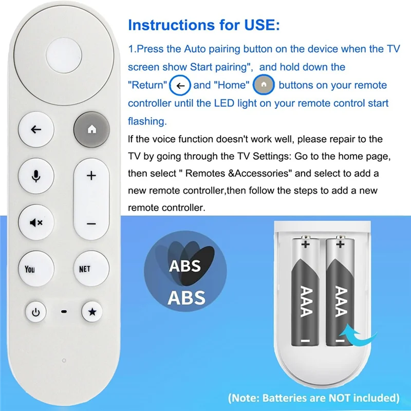 A25P сменный голосовой пульт дистанционного управления для Google Chromecast 4K Snow Streaming Media Player GY3LE