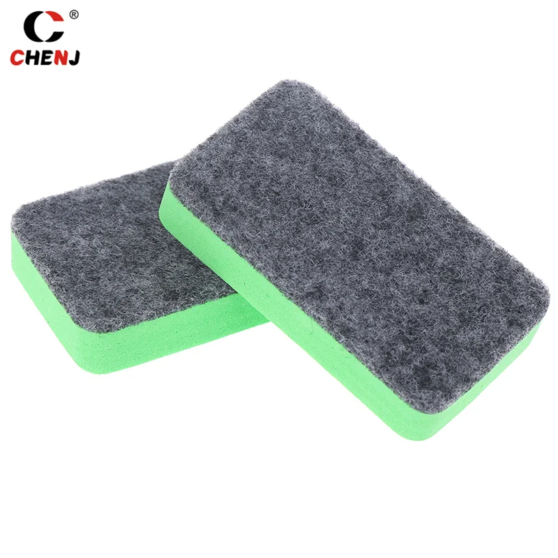 10Pcs Green+Black Mini Felt Cloth Whiteboard Dry Eraser Erase Pen Board Kid Marker School Office Home Accessories